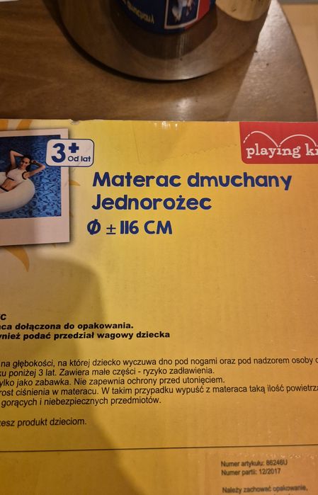 Materac dmuchany Jednorożec materac do wody
