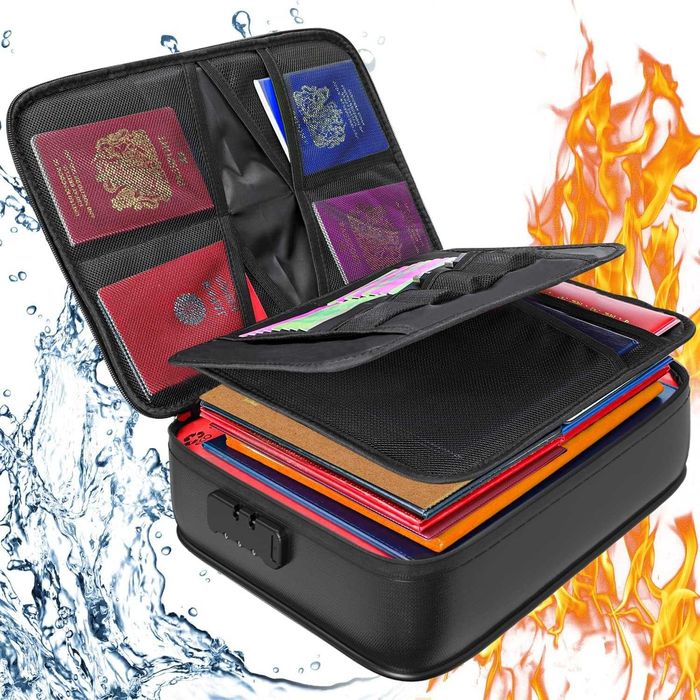 Сумка-органайзер JUNDUN водонепроницаемая и огнестойкая черная