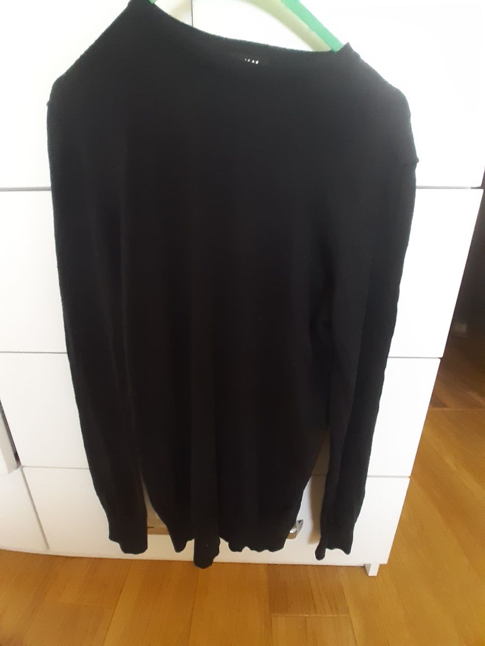 Grabatowy sweter H&M męski wełna merino rozmiar S Lekki klasyczny