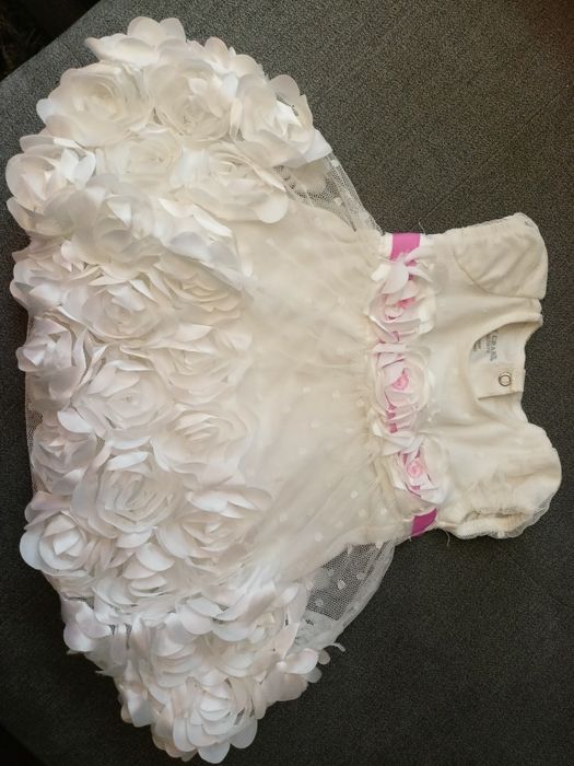 Sukienka do chrztu chrzest wesele rozmiar 62 68 3-6 miesięcy