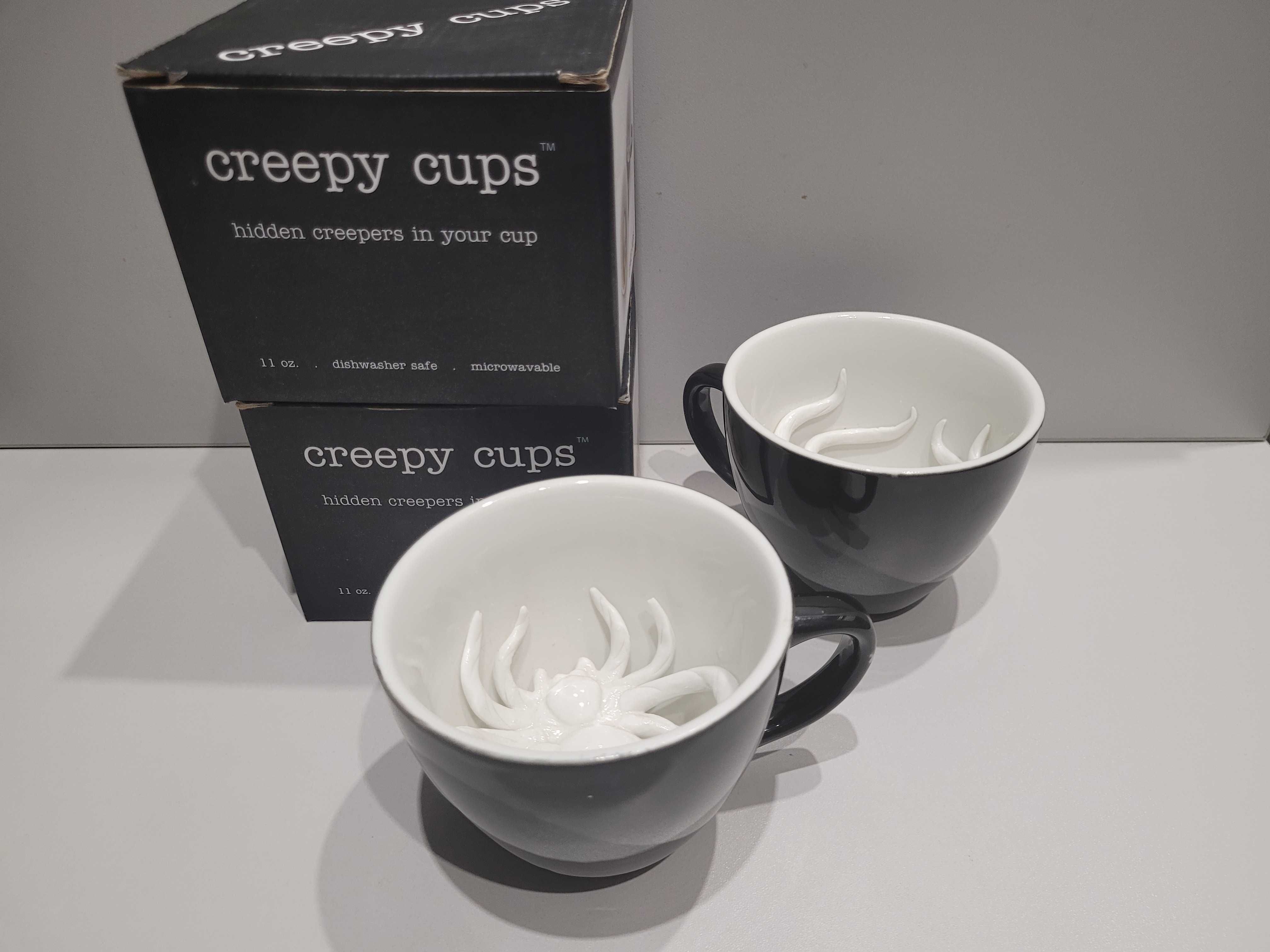 Creepy Cups - Ukryty pajak w kubku 2 sztuki kubki kawy