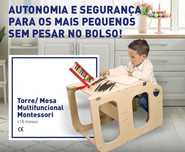 Torre de aprendizagem + Mesa funcional Montessori