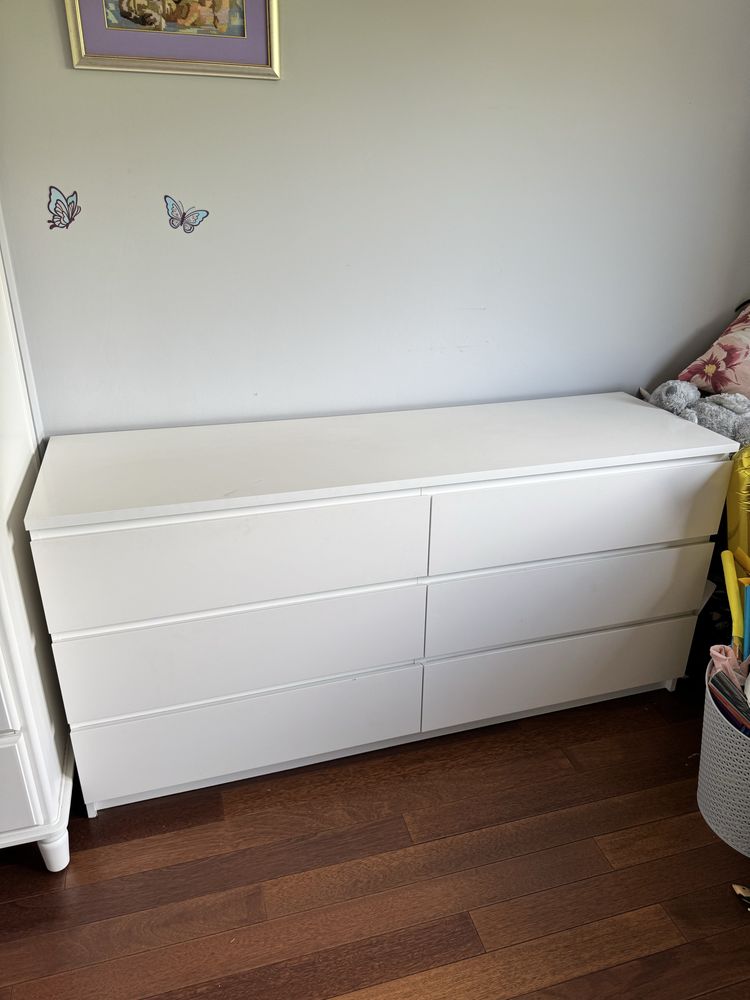 Komoda Ikea biala 6 szuflad Malm