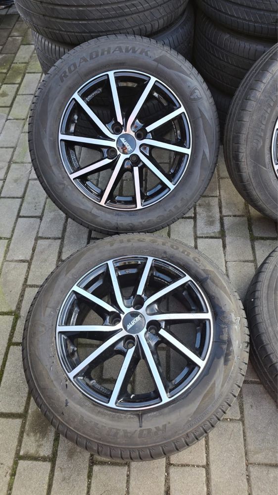 Felgi 15” 4x100 ET39 + opony 185/65R15 Firestone/Hankook