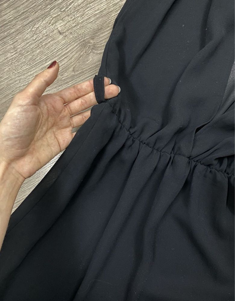 Сукня плаття міді накидна чорна напівпрозора шифонова