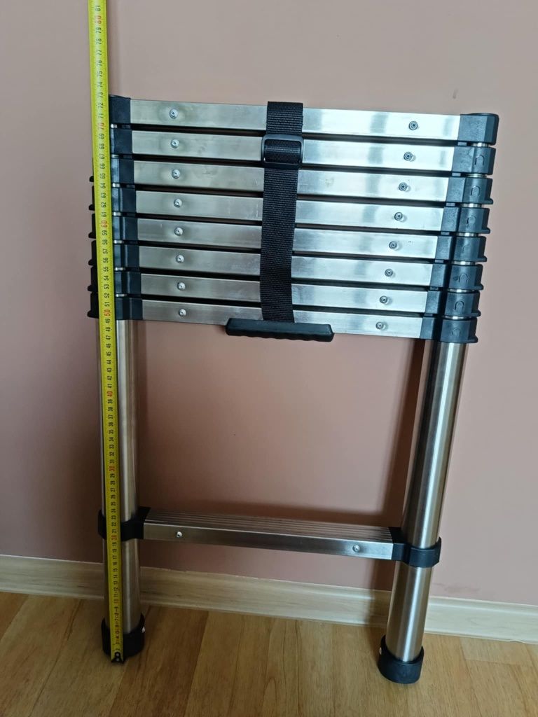 Drabina aluminiowa Teleskopowa 2,60m NOWA lekka Rozkładana