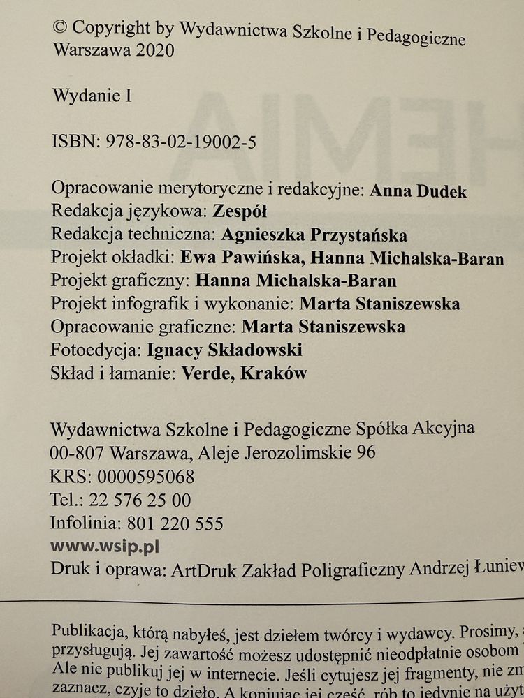 Chemia klasa 2 Liceum i Technikum