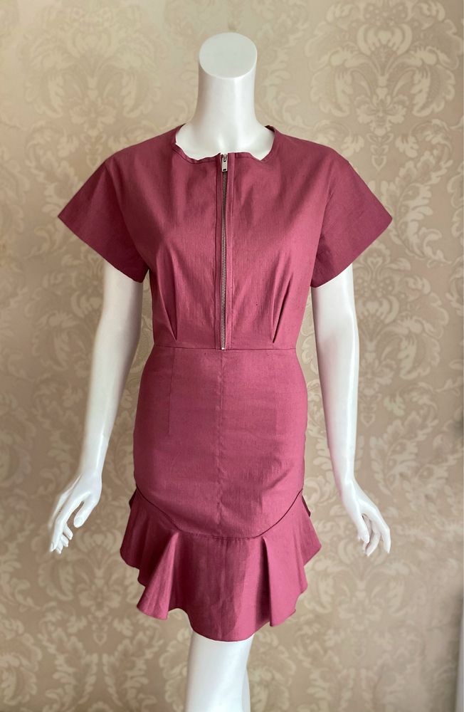 Isabel Marant оригінал дизайнерська сукня плаття рожеве льон