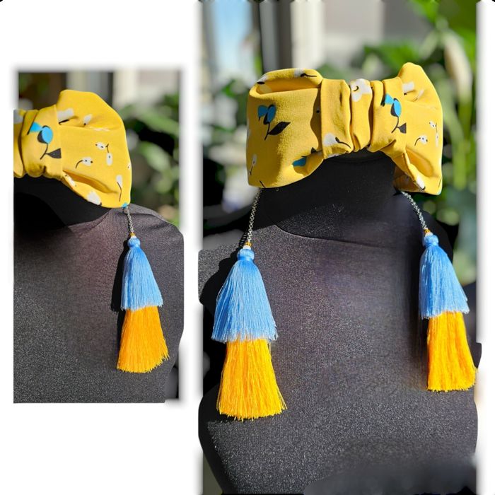 Обідок обруч шовкові китиці помпони гламурно на свято