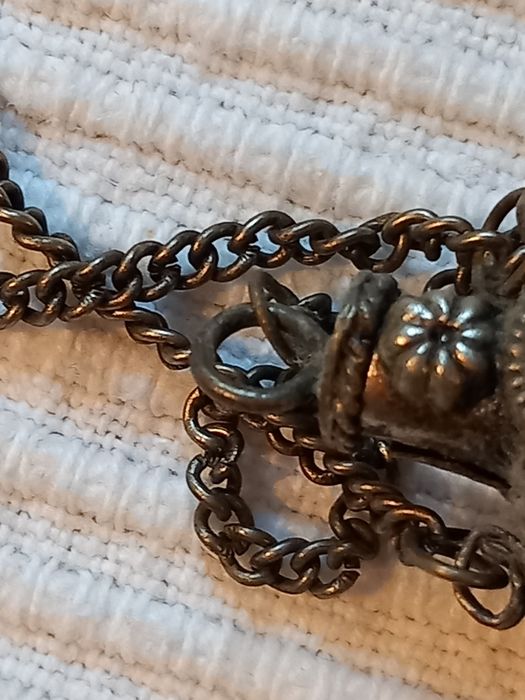 Wisiorek,przywieszka ,perfumetka posrebrzana vintage