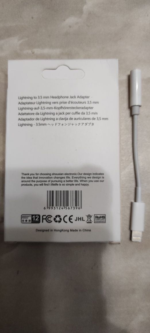 Переходник для наушников,аукс для iPhone