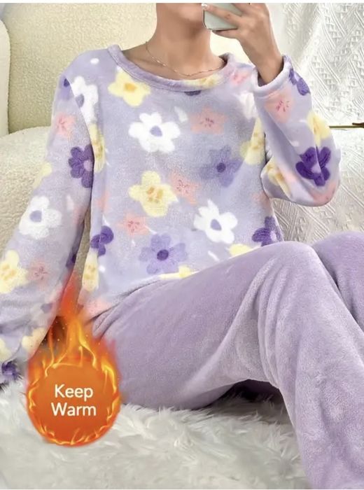 Новая теплая пижама размер М/Л