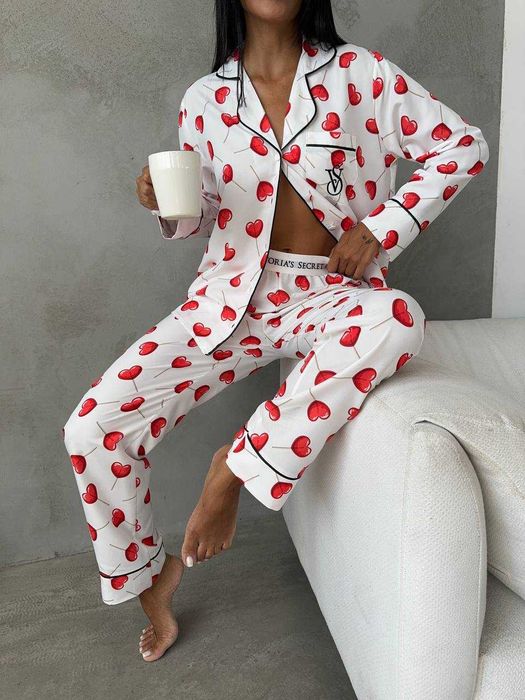 Піжама жіноча біла Вікторія Сікрет Victorias Secret, S-XL