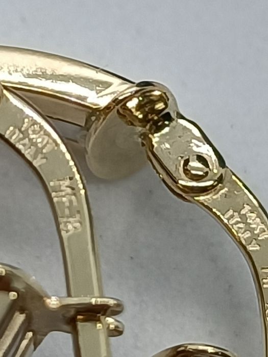 Kolczyki z 2 kolorów złota, złoto 585