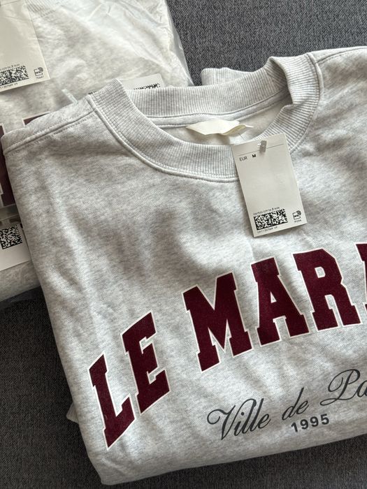 Світшот з принтом H&M, стильний світшот оверсайз - XXS, XS, S