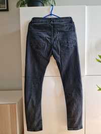 Czarne spodnie jeansy męskie skinny 29/32