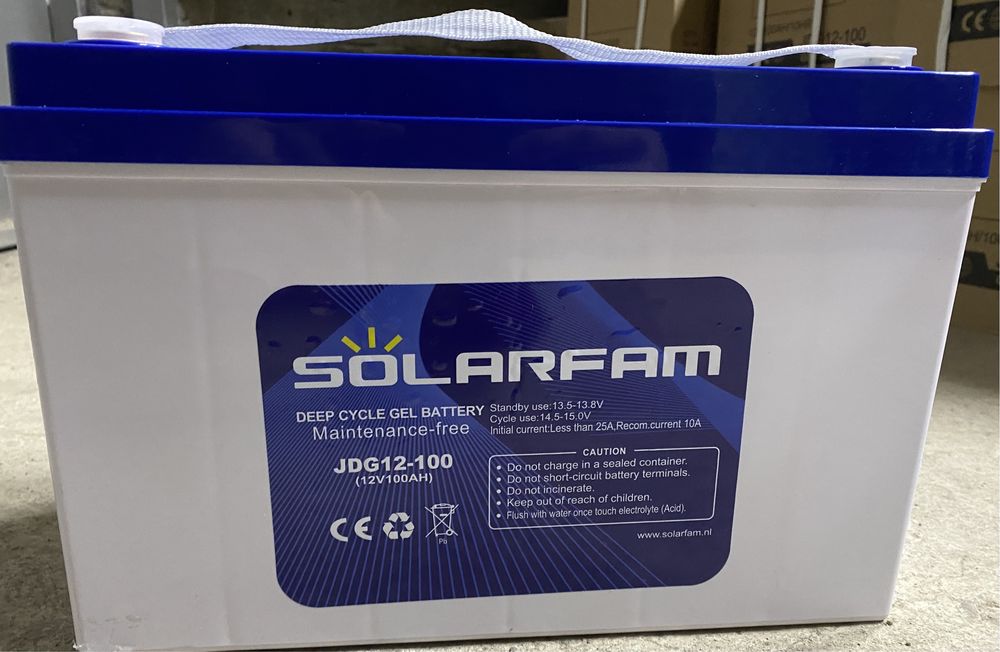 Акумулятою гелевий SOLARFAM JDG12-100 12V 100АН НАЯВНІСТЬ!