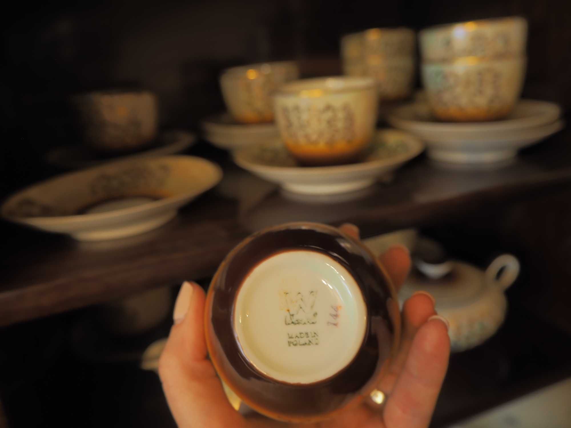 Czajnik porcelanowy Chińczyk lata 60. Wawel + filiżanki