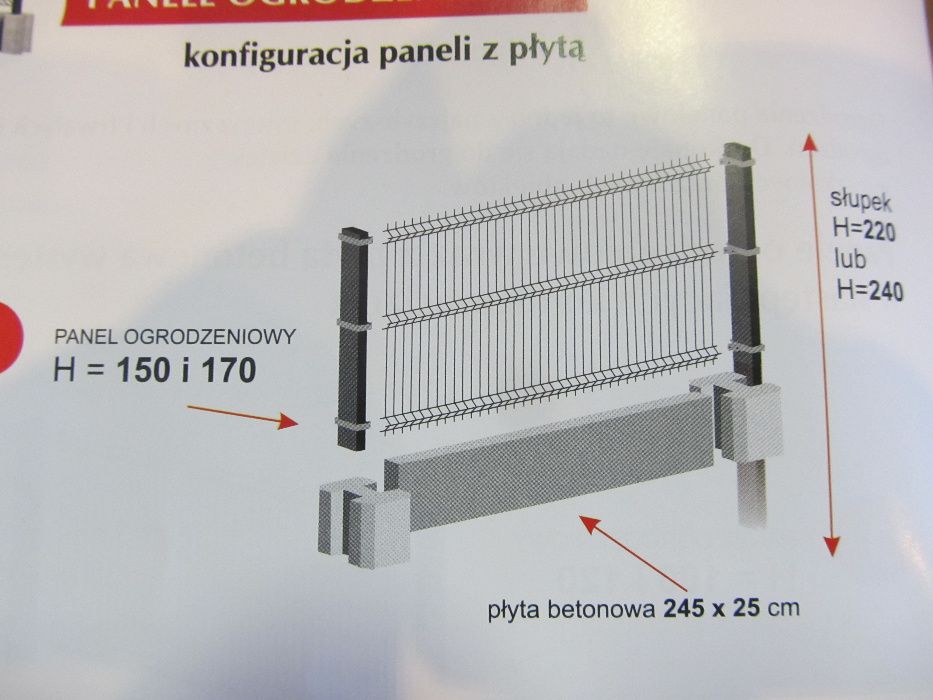 Ogrodzenie Panelowe fi 5 / h-153 +25cm podmurówka PRODUCENT  "WALDI"
