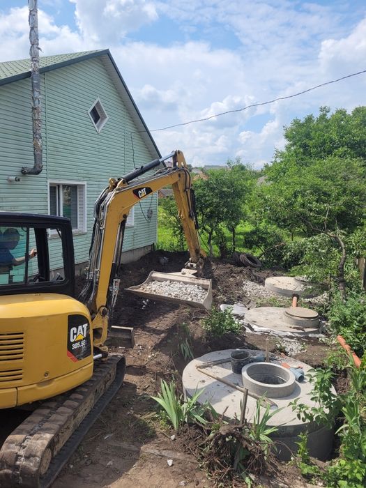 Міні екскаватор самоскид мінік фундамент септик послуги екскаватора