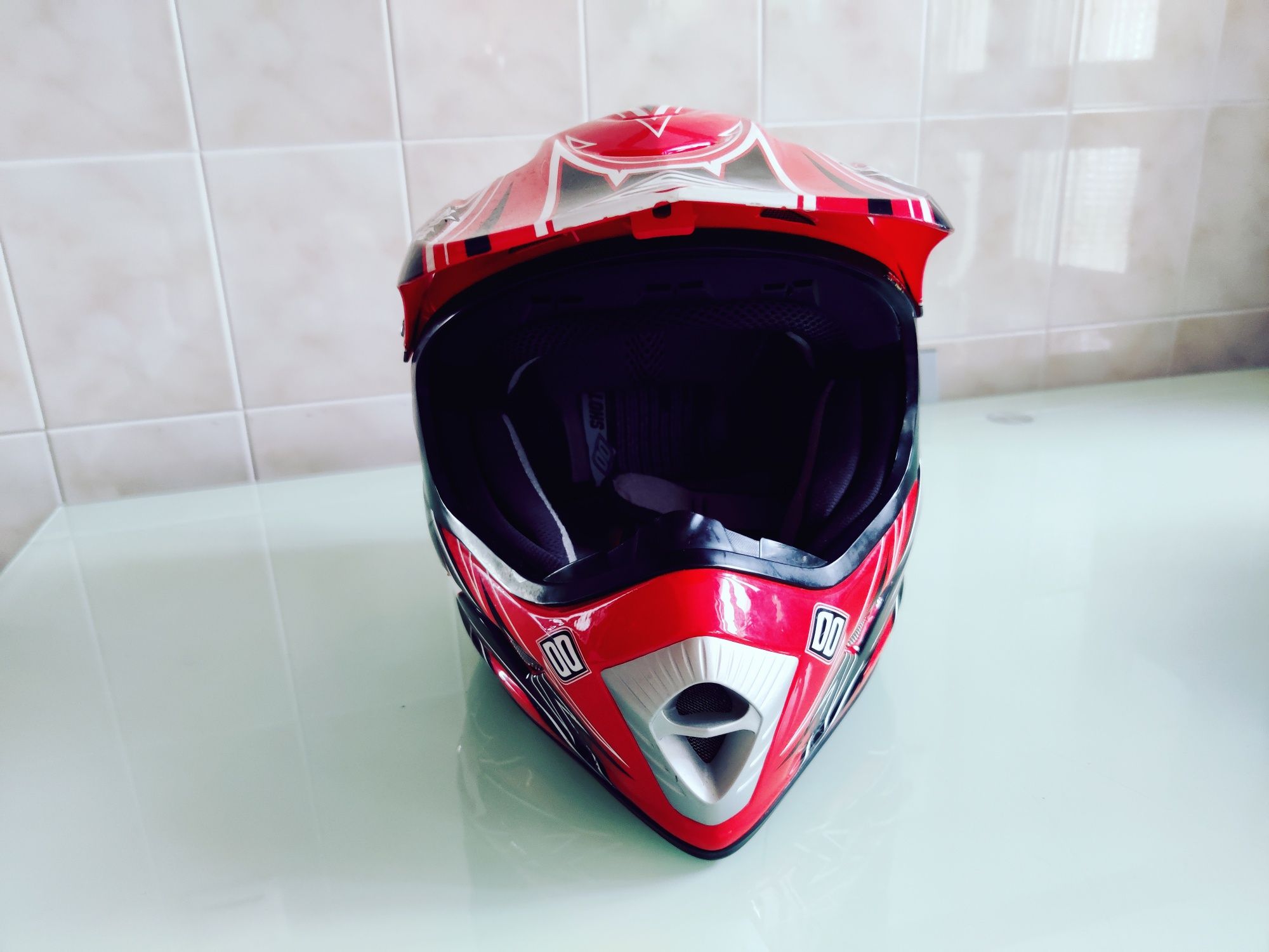 Vendo Capacetevl motocross criança