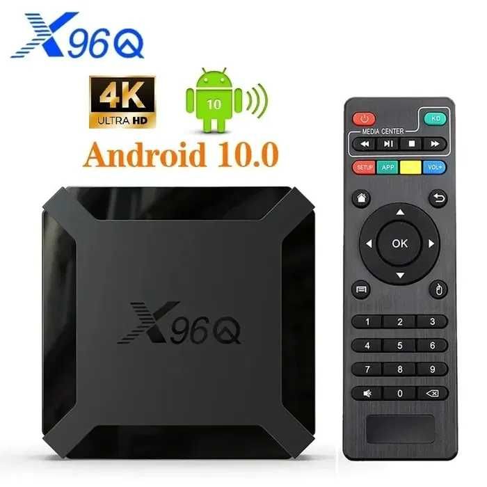 Смарт ТВ Smart TV приставка X 96Q 2/16, Android 10, WiFi/телеф, кабель