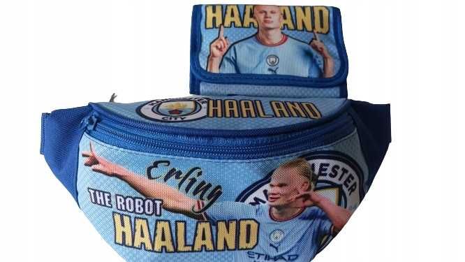 Erling Haaland Manchester City Saszetka nerka+ portfel Nowe komplety