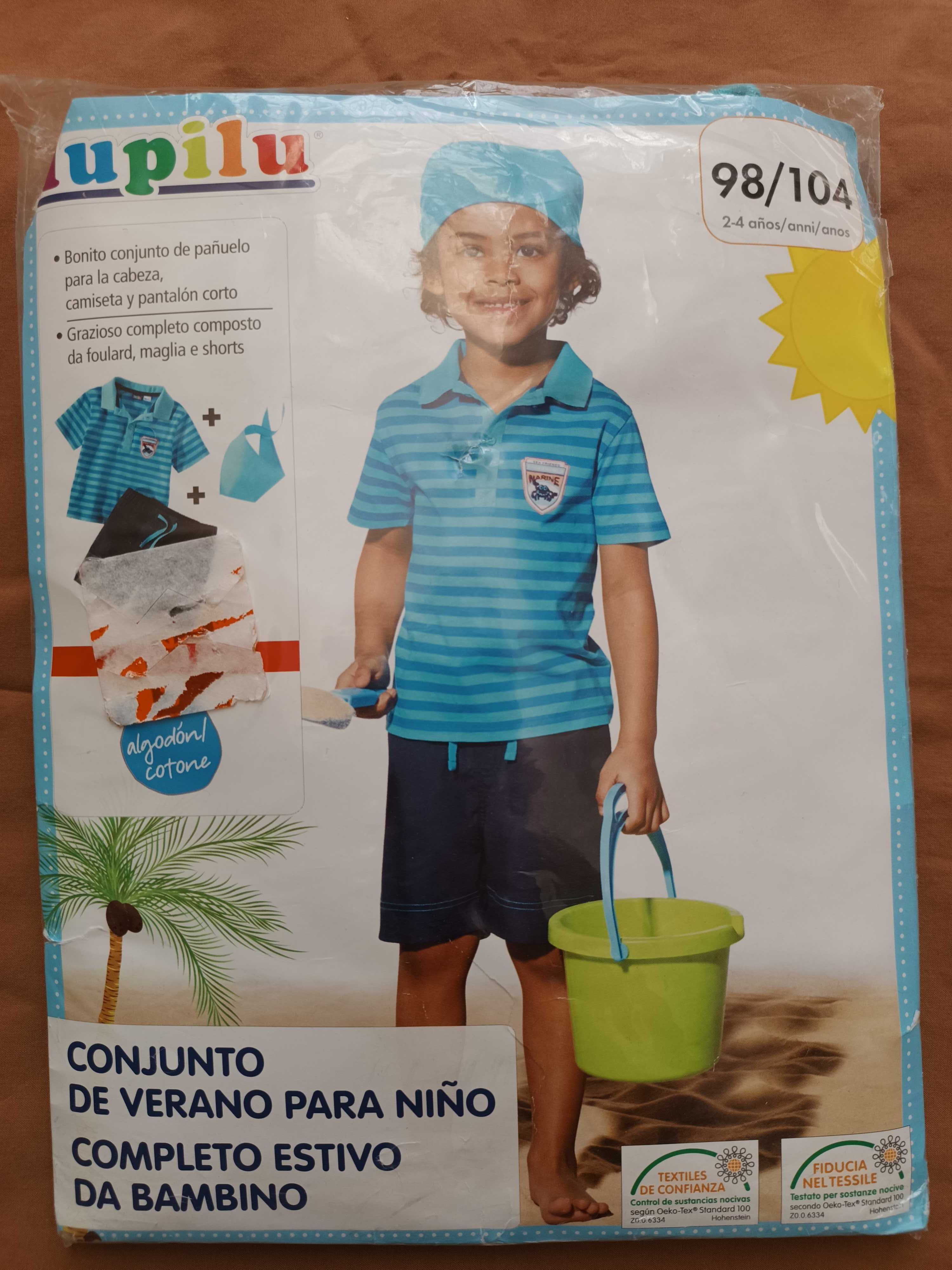 Conjunto de verão 2-4 anos algodão novo