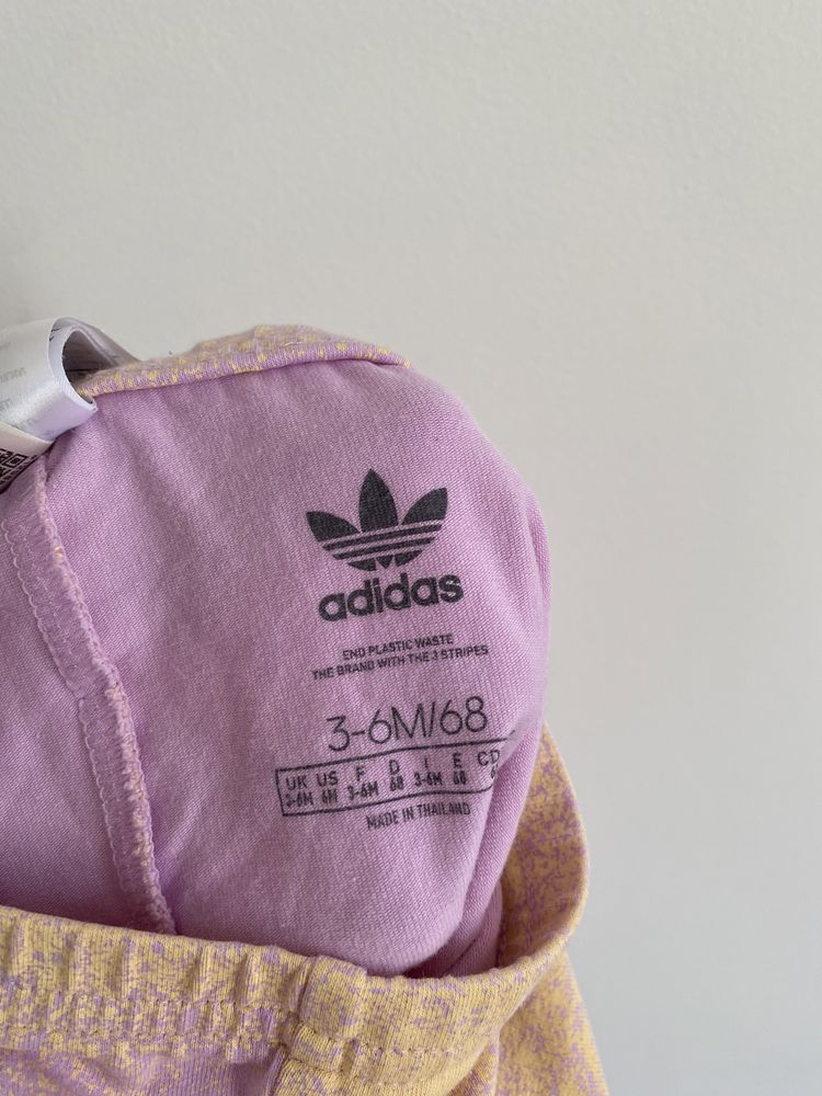 Legginsy adidas 68 liliowo morelowe