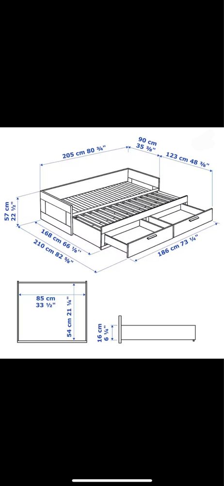 Łóżko ikea brimnes