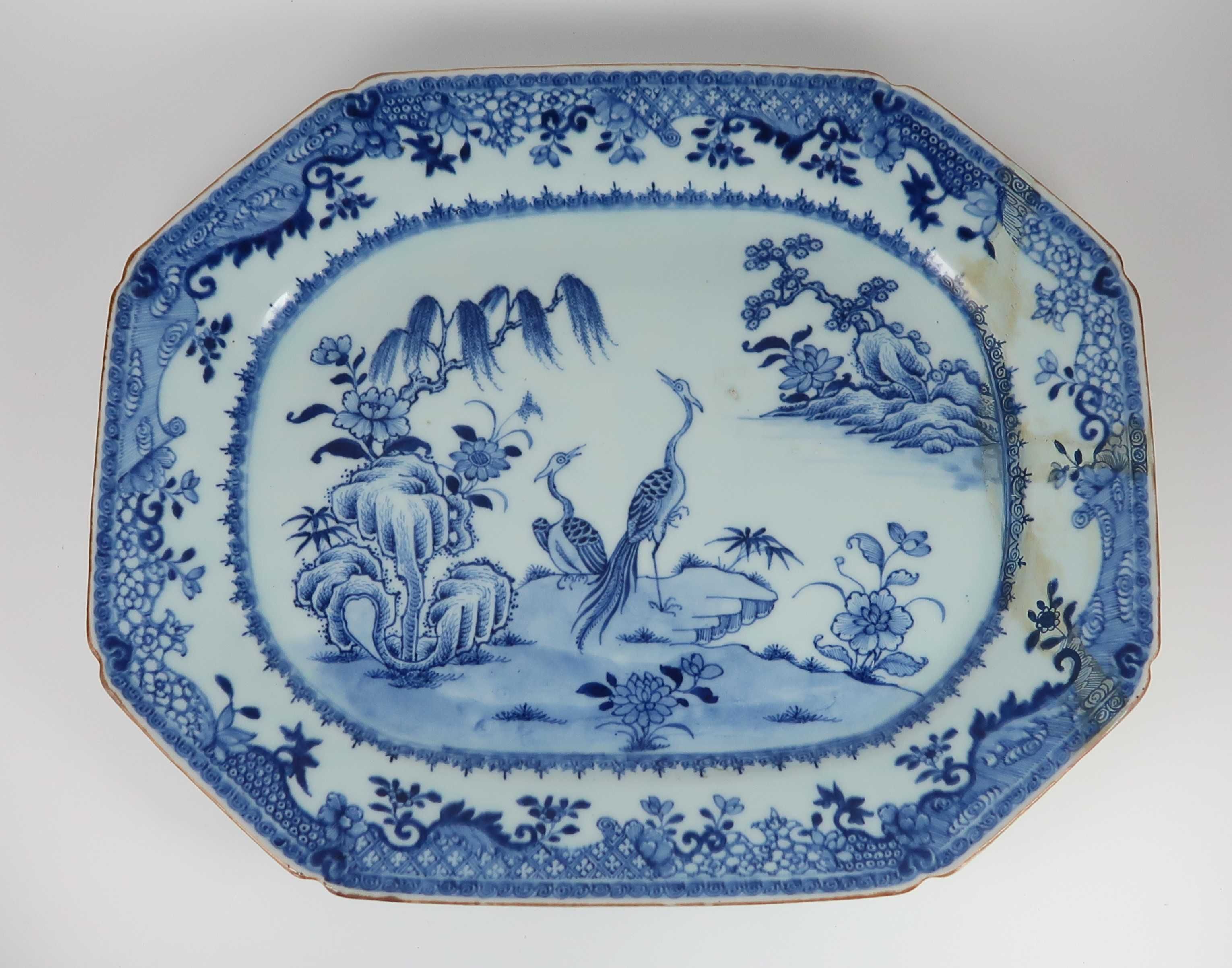 Grande travessa porcelana da China - Companhia da Índias Séc. XVIII
