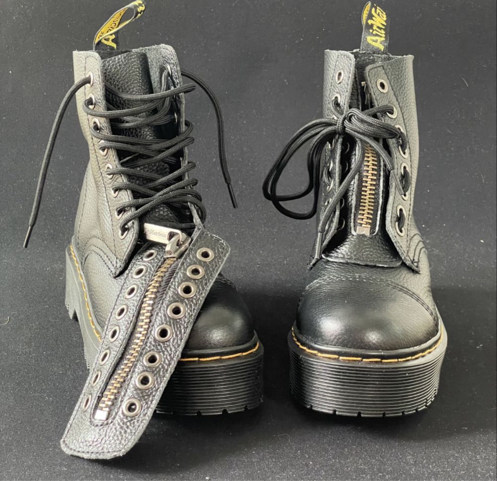 Glany platforma koturna workery gotyckie emo punk dr boots timberki