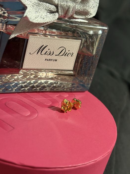 Kolczyki TOUS misie czarne pozlacane