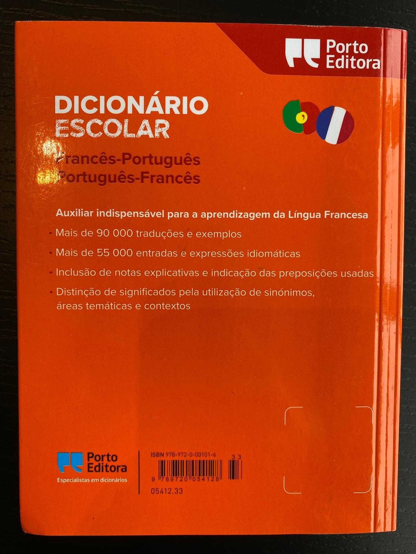 Dicionários Portugês, Português-Francês, Português-Inglês - 5€ cada