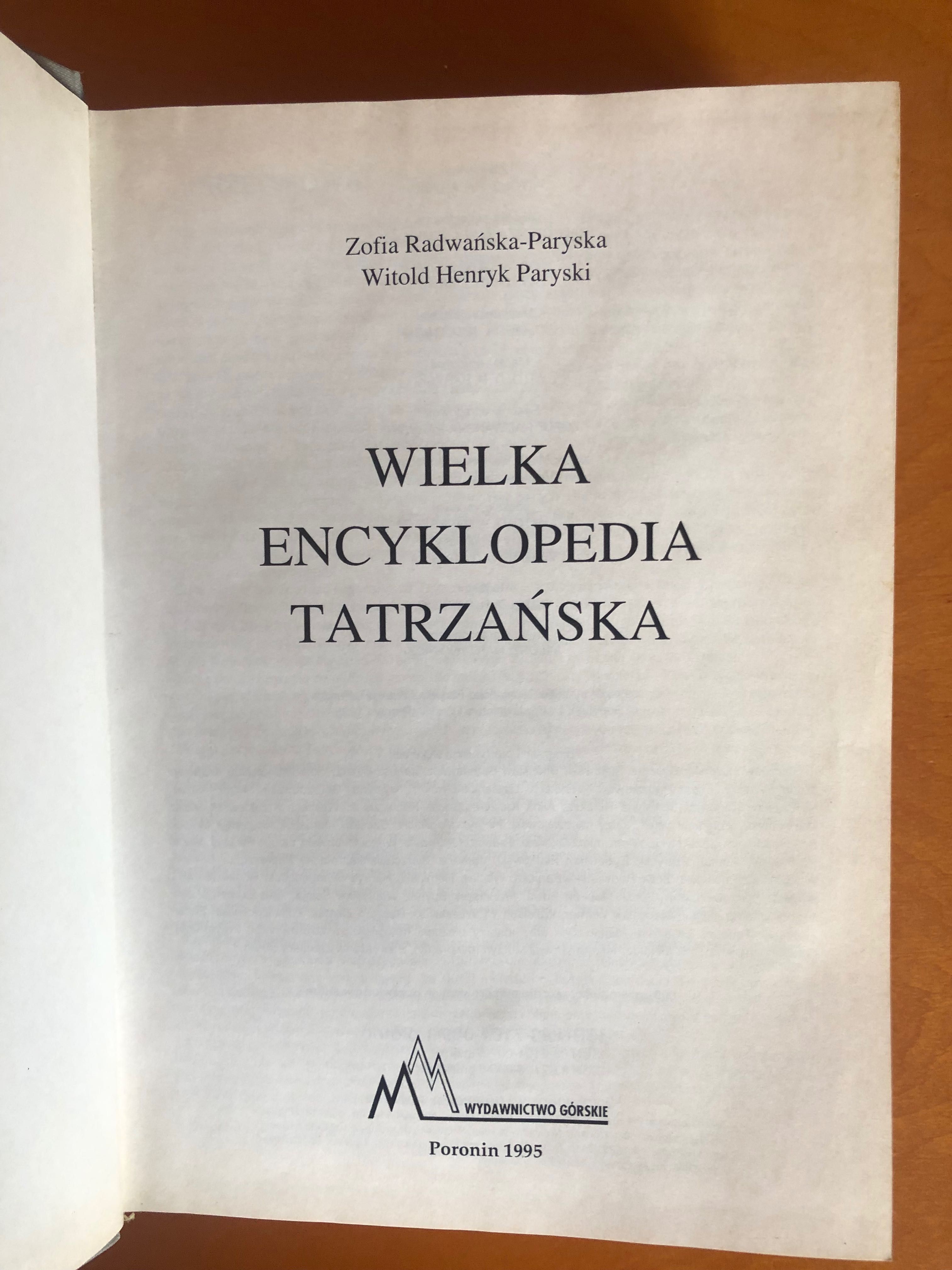 Wielka Encyklopedia Tatry Zofia Radwańska Paryska Witold Paryski