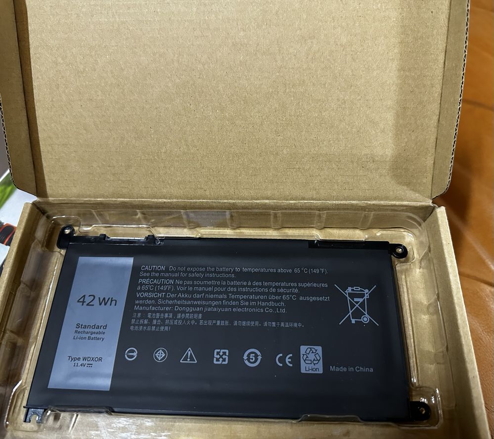 Батарея WDX0R для ноутбука Dell Vostro 5468, 5471, V5468, 2850mAh