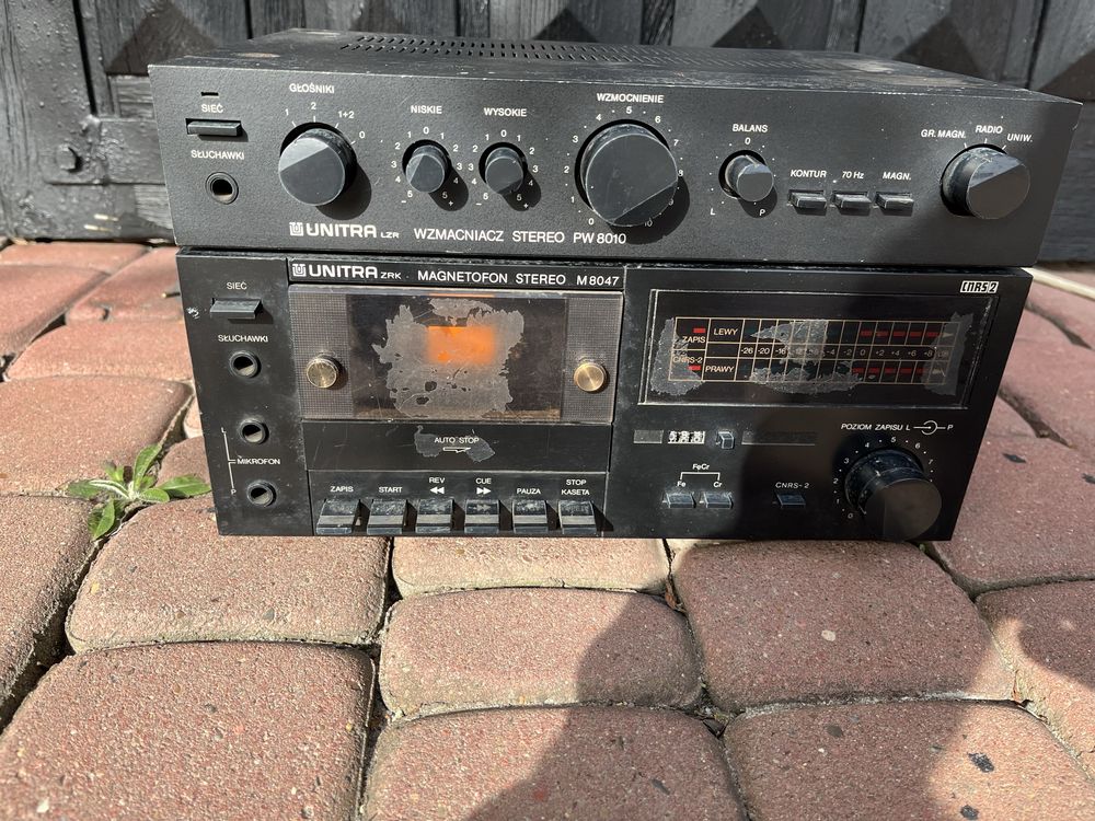 Magnetofon stereo M8047 + Wzmacniacz stereo PW8010