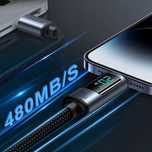 Kabel Lightning - USB C 20W 1.2m z wyświetlaczem LED Joyroom - czarny