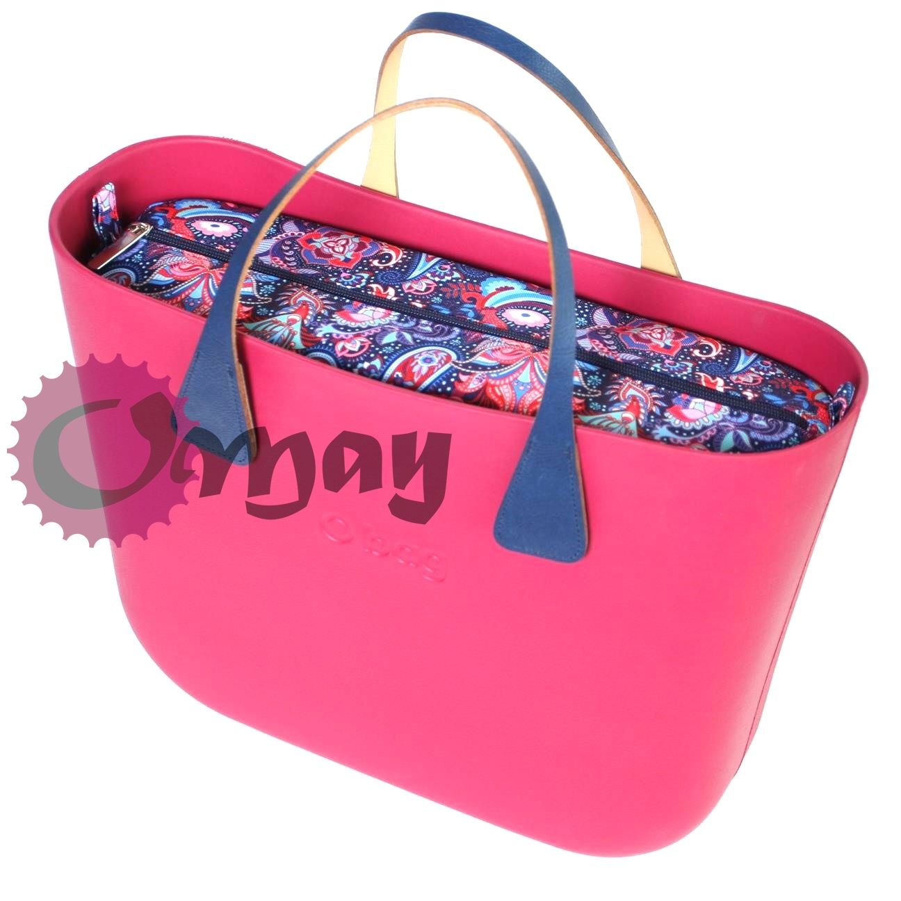 cudny organizer OBAG MINI orient granatowy 2 kieszenie wkład OMAY