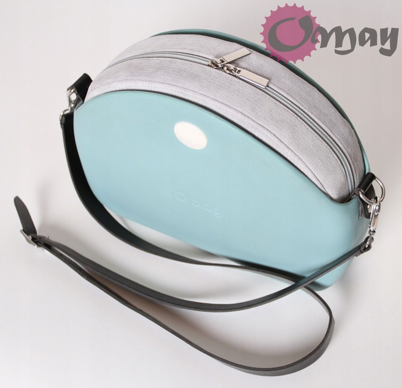 organizer OBAG MOON LIGHT welur szary grigio wkład 2 kieszenie OMAY