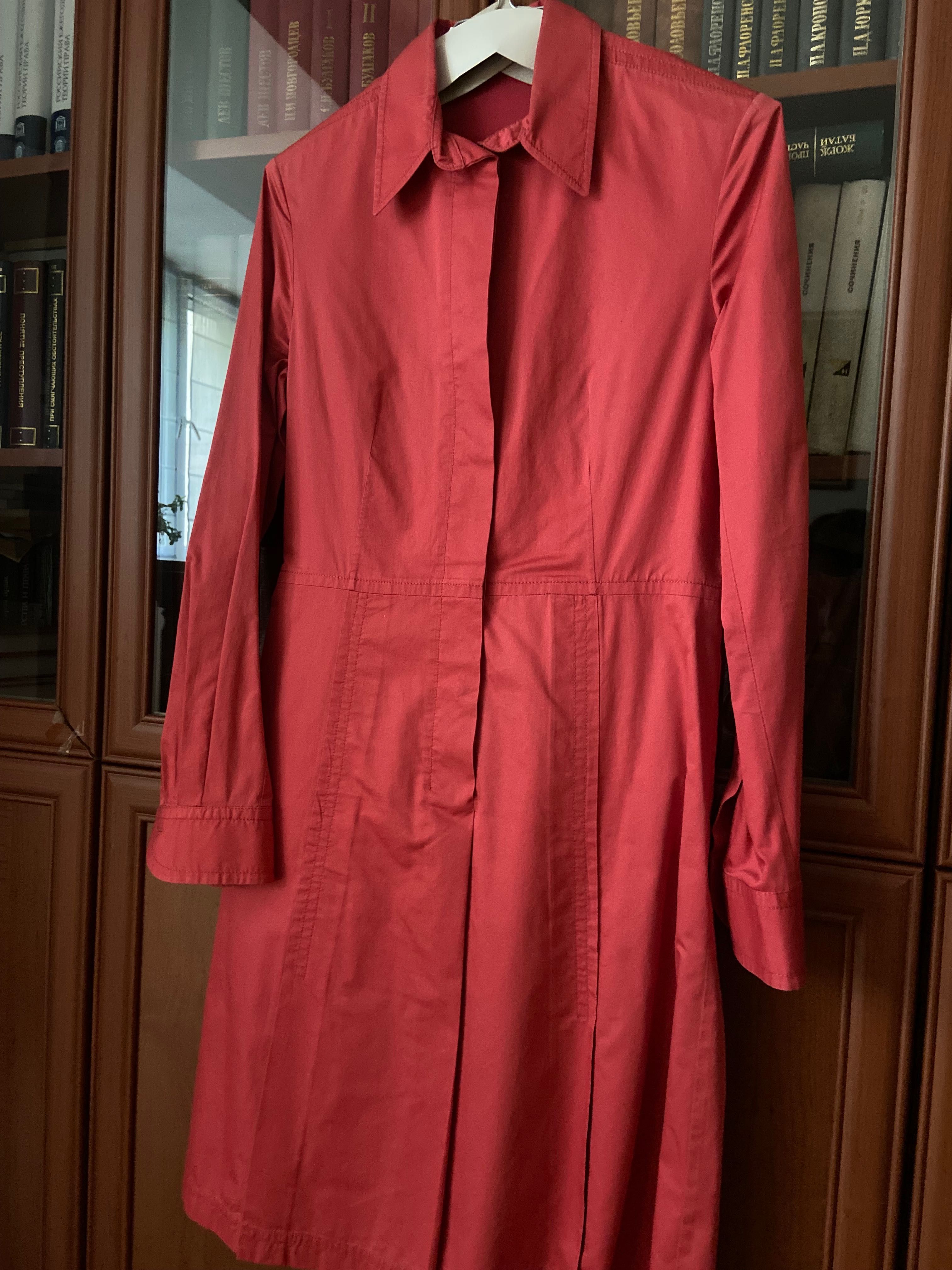 Сукня-сорочка червона італійського люкс-бренда Agnona!