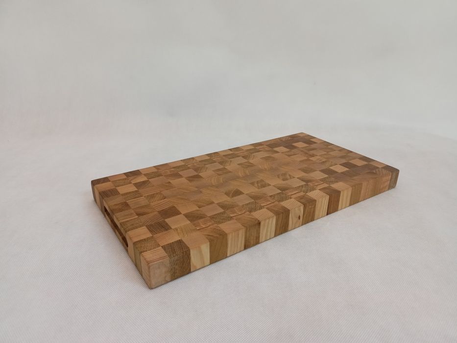 Deska do krojenia sztorcowa Dębowo - jesionowa 45x25 duża