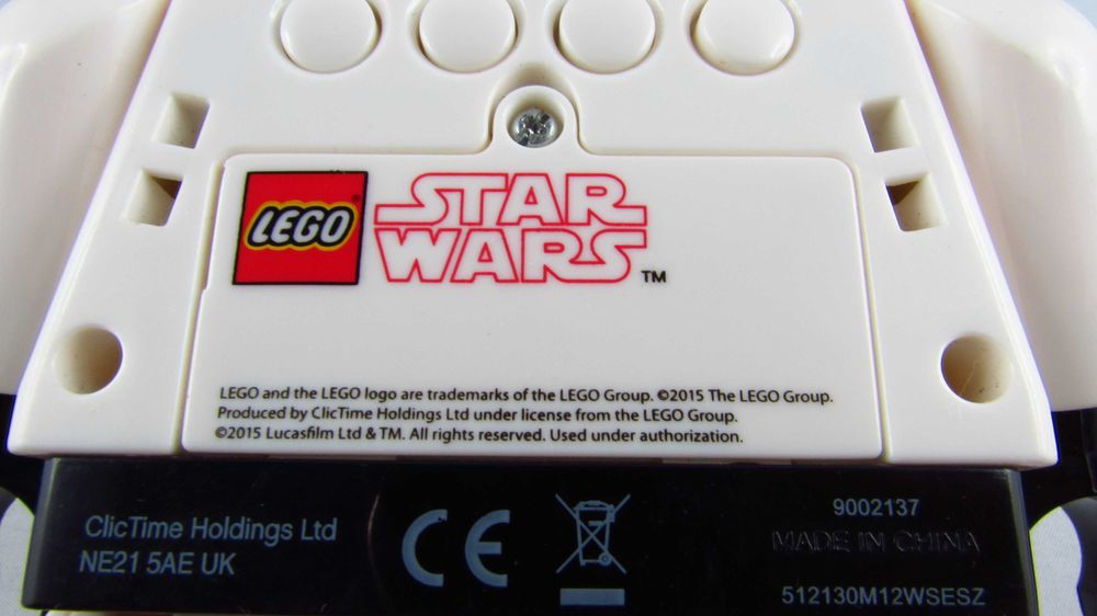LEGO - Star Wars Stormtrooper - Zegar Budzik Alarm..,