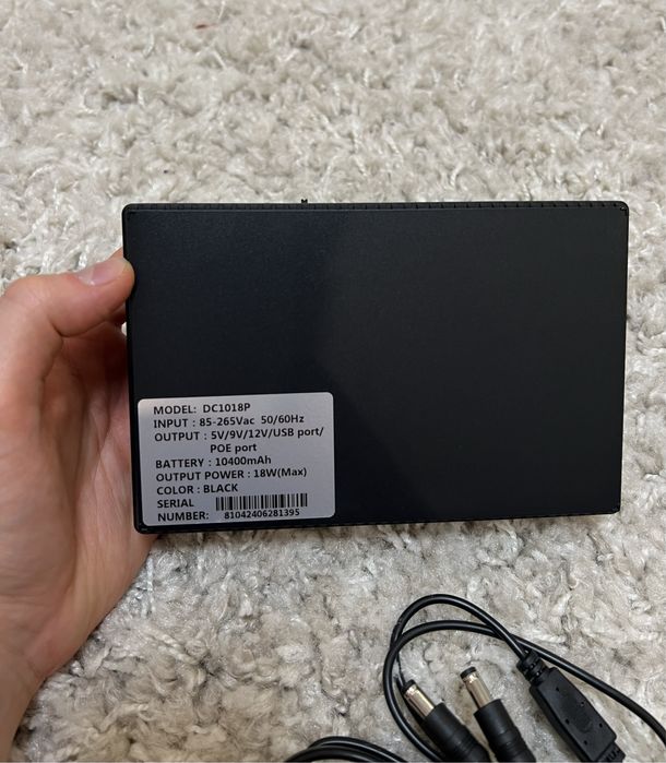 Безперебійник для роутера DC1018P ДБЖ mini UPS 8800 mAh 18W 5V/9V/12V