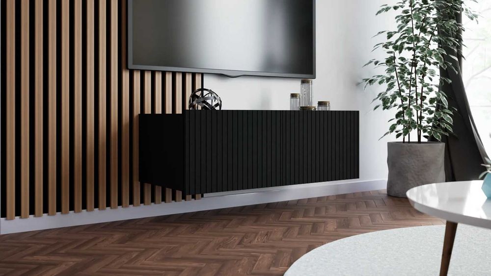 Kolde 150x34x43(ryflowane fronty 4-kolory)Szafka wisząca pod telewizor