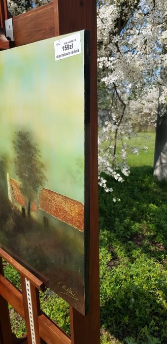 Obraz ręcznie malowany mglista ścieżka #359 Antyki Stylowy Węgrów