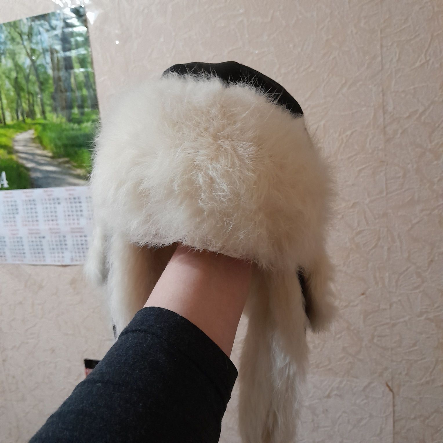 Шапка ушанка с мехом