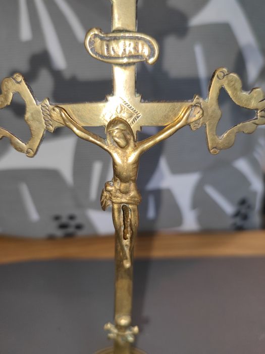 Krzyż mosiężny krucyfiks Francja