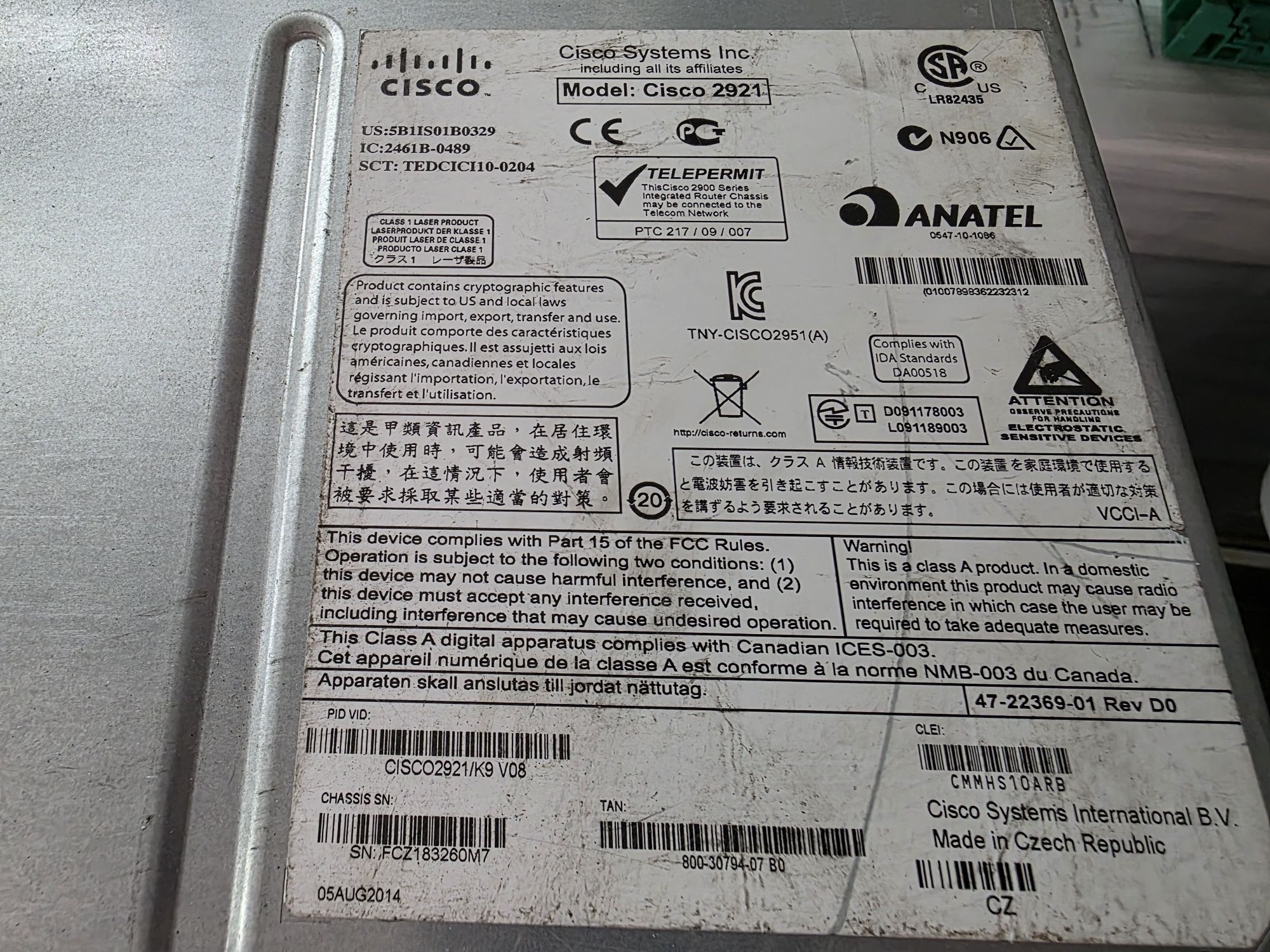 Router cisco 2921