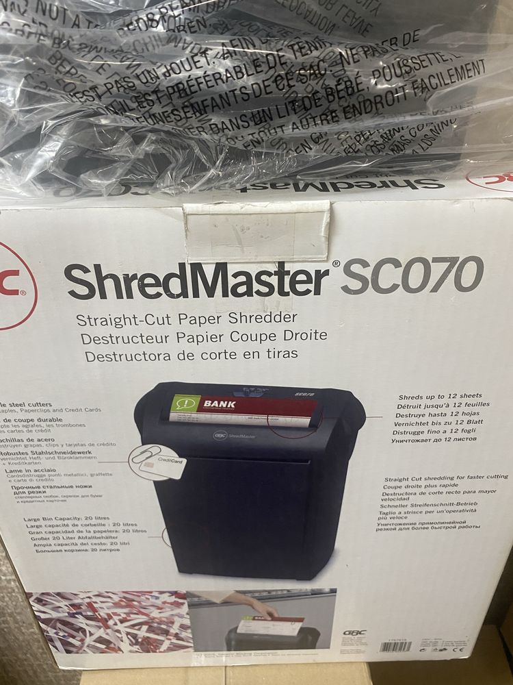 Знищувач паперу GBC ShredMarster SC070